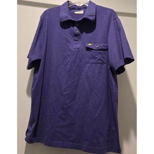 Jack Nicklaus‎ Stay Dri Golden Bear Purple Polo Shirt Short Sleeve Pocket XL